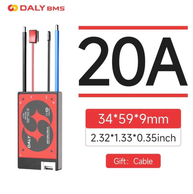 Daly 7S BMS 20A 24V Li-Ion Balanslı Com Port Kontaklı Batarya Yönetim Sistemi